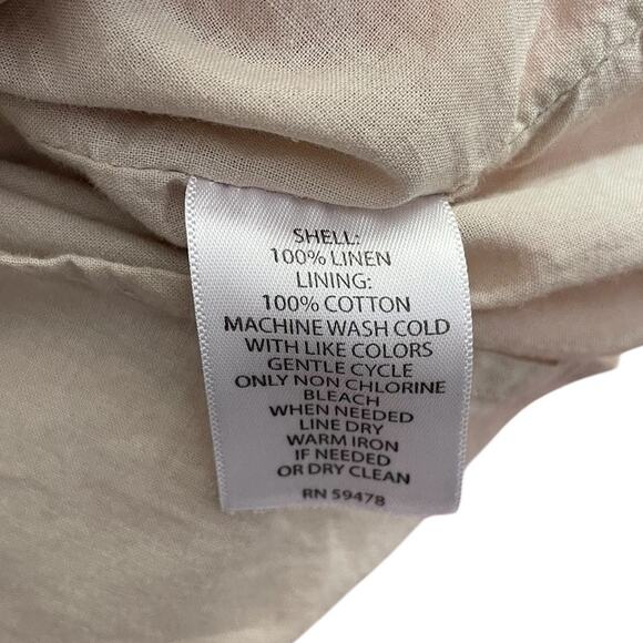 Cynthia Rowley 100% Linen Geometric Print Dress Size 8 Classic Casual Timeless - Picture 12 of 13